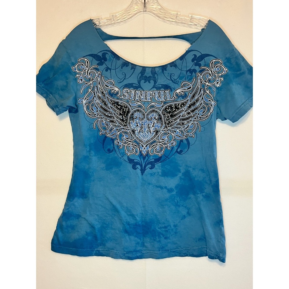 Sinful Grunge Y2k Open back Women's Top Short Sleeve